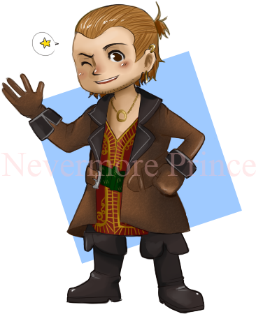 Dragon Age - Varric - Cartoon (399x461), Png Download