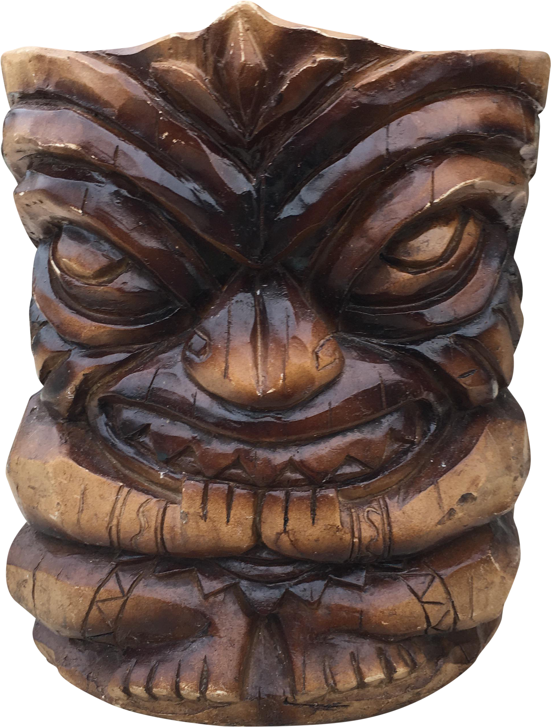 1950s Vintage Large Ceramic Tiki Planter On Chairish - 1950s (2133x2817), Png Download