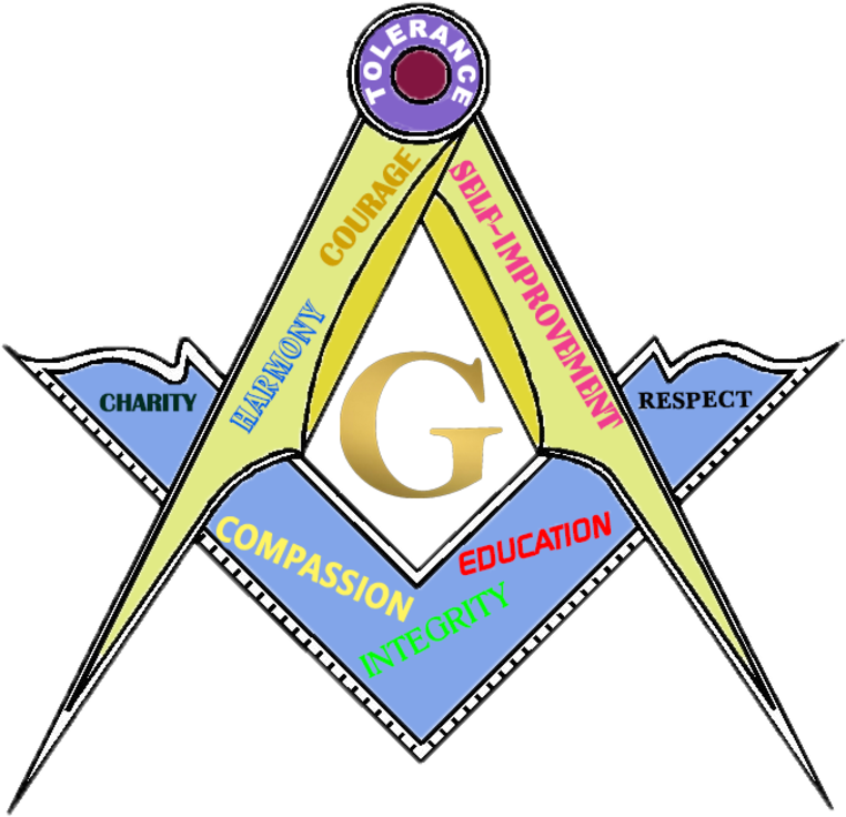 Alabama Free & Accepted Masons Break Color Code - Square And Compass (800x766), Png Download