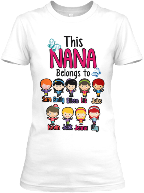 "nana/grandma Belongs To" T-shirt - Nana Belongs To Mug (480x643), Png Download