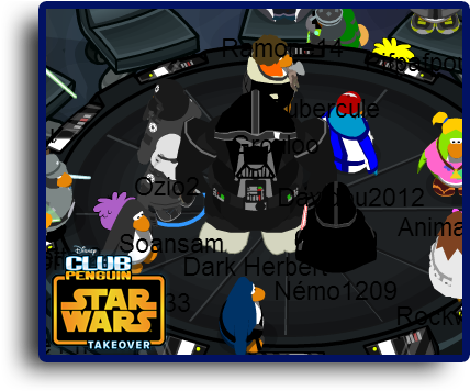 Meeting Herbert In Star Wars Takeover - Club Penguin Herbert Takeover (440x379), Png Download