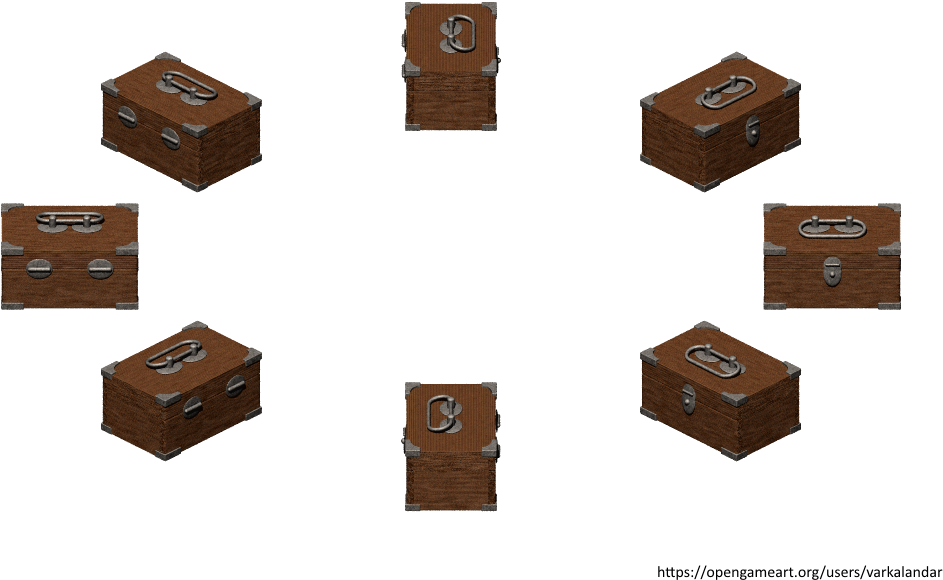 Hjm Small Wooden Chest Iron Alpha - Storage Chest (1113x726), Png Download