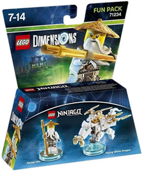 71234 Lego Klossbutiken - Lego Dimensions Fun Pack: Lego Ninjago Sensei Wu (460x336), Png Download