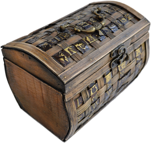 Small Decorative Wooden Box - Decoration With Wooden Box (684x1024), Png Download