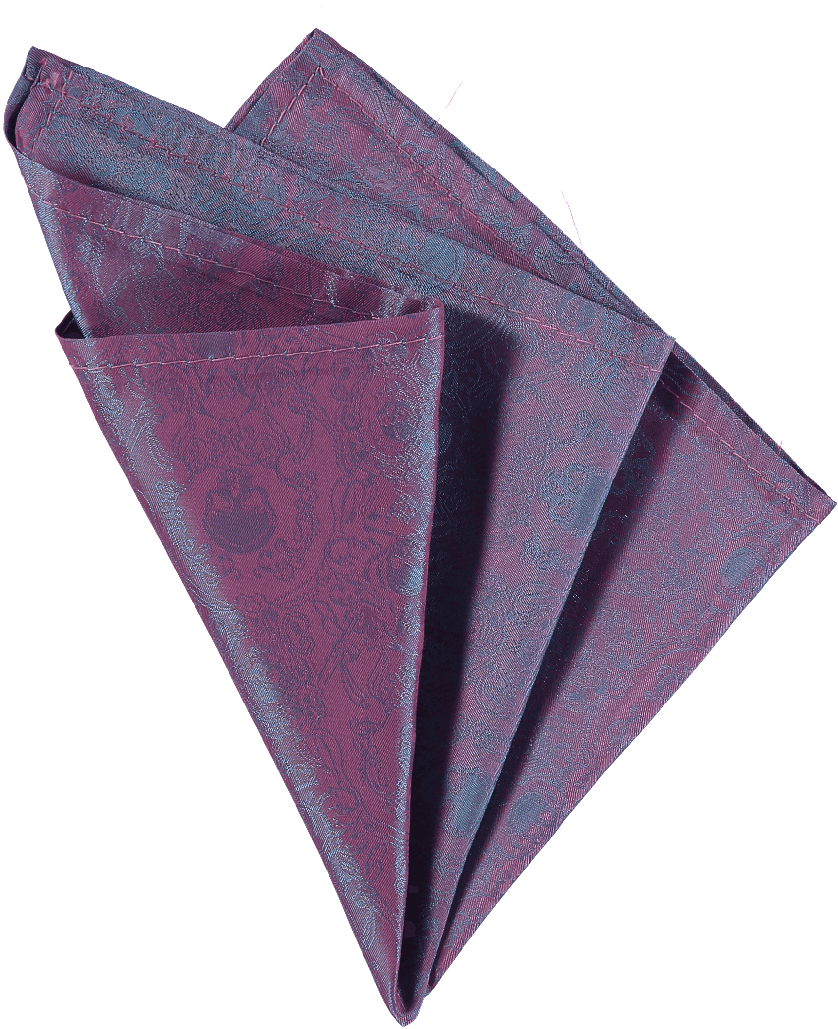 Pocket Square Silk Pink Blue Skull Woven - Origami (2128x2128), Png Download