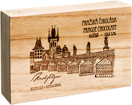 Milk Miniatures Wooden Box - Chocolate Wood Box (530x397), Png Download