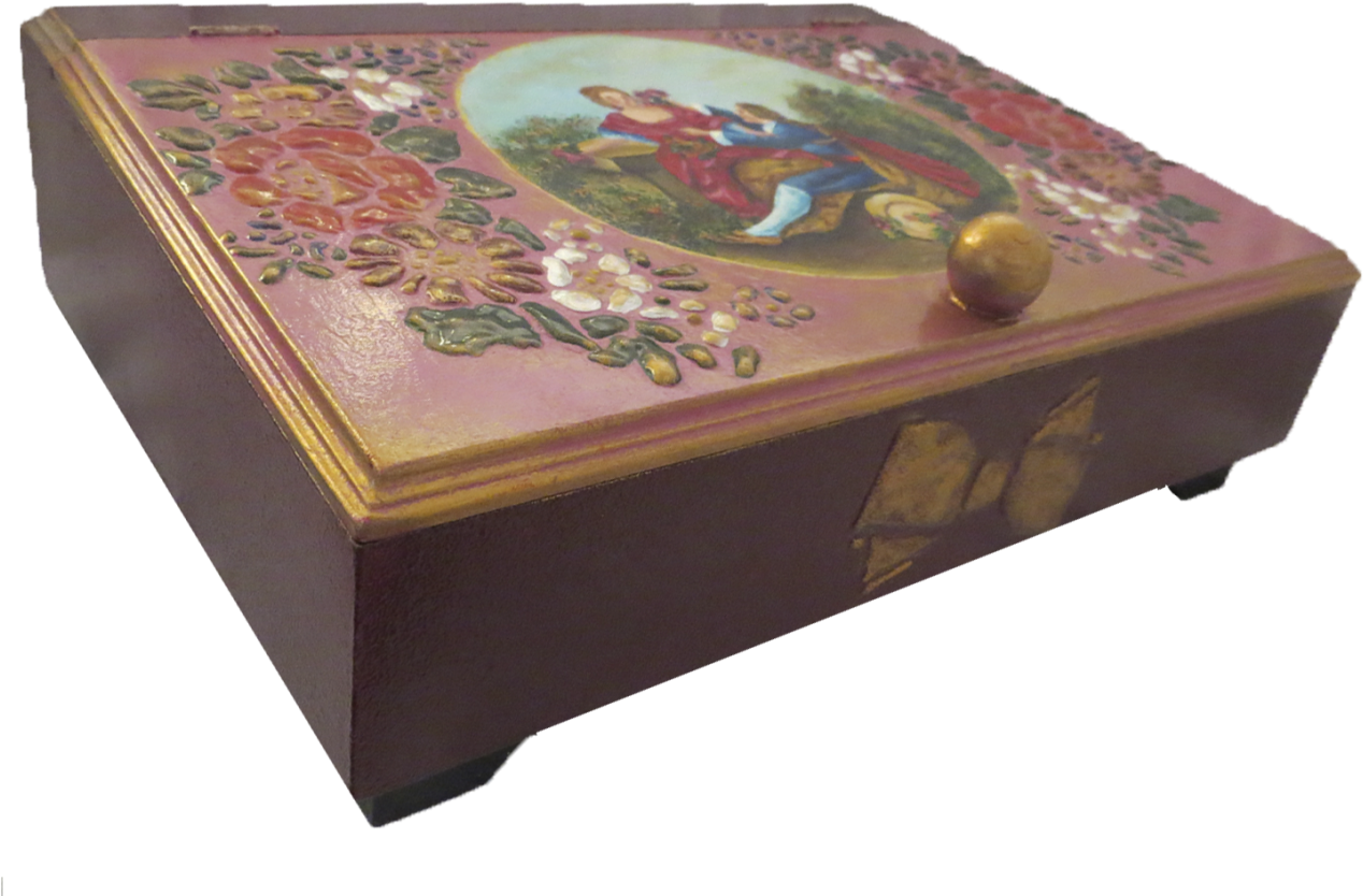 Wooden Decorative Box - Wooden Box Decoration Png (1280x902), Png Download