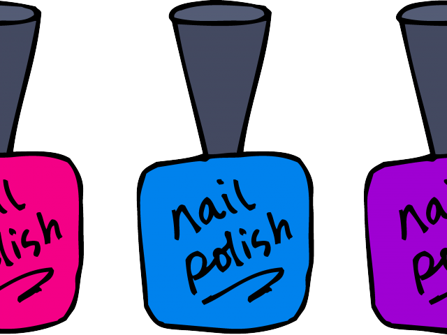 Nail Clipart Polished Nail - Transparent Background Nail Polish Clipart (640x480), Png Download