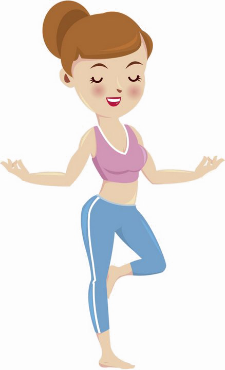 Woman Yoga Png - Desenho De Mulher Na Academia Png (438x720), Png Download