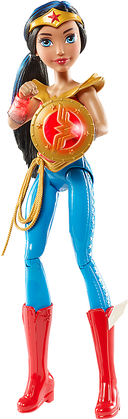 Dc Superhero Girls Wonder Woman Dc Comics - Dc Comics Super Hero Girls Power Action Wonder Woman (300x906), Png Download