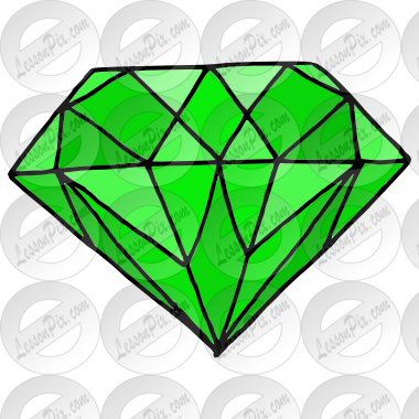 Emerald Clipart Diamond - Clip Art (380x380), Png Download