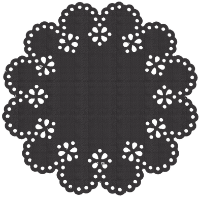 Paper Doily Embellishment Faded Black - Pattern (400x400), Png Download