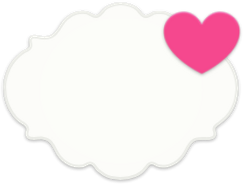 Bubble Heart Label Banner Frame Pink Cloud Cute Decorat - Heart (1024x1024), Png Download
