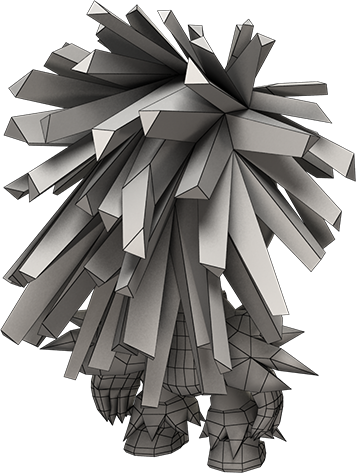 Killerfrostwireframe Killerfrostwireframe - Origami (356x473), Png Download