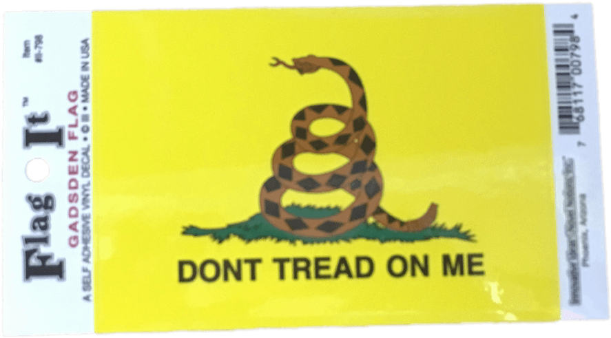Gadsden Flag Sticker - Gadsden Flag Decal - Dont Tread On Me (1920x1920), Png Download
