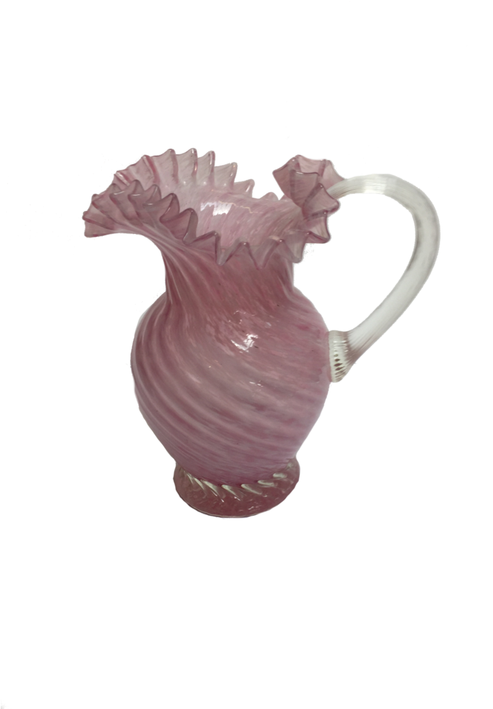 Vintage Murano Pink Swirl Pitcher With Original Sticker - Earthenware (768x1024), Png Download