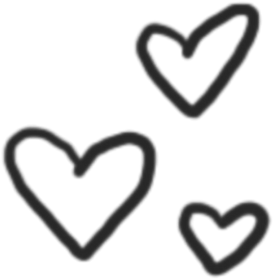 Heart Hearts Black Tumblr Overlay Sticker 🐝 Png Black - Dolly (2289x2289), Png Download