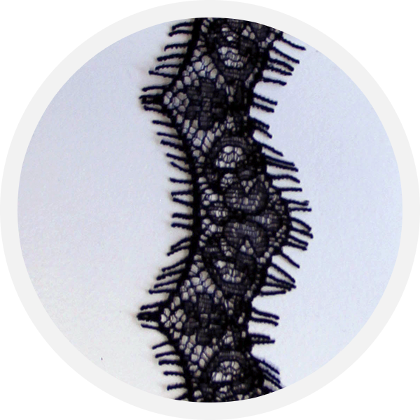 Black Lace Trim Ember - Lace (600x600), Png Download