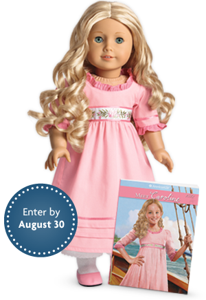 In Celebration Of American Girl's - American Girl Blonde Curly Hair Blue Eyes (300x436), Png Download