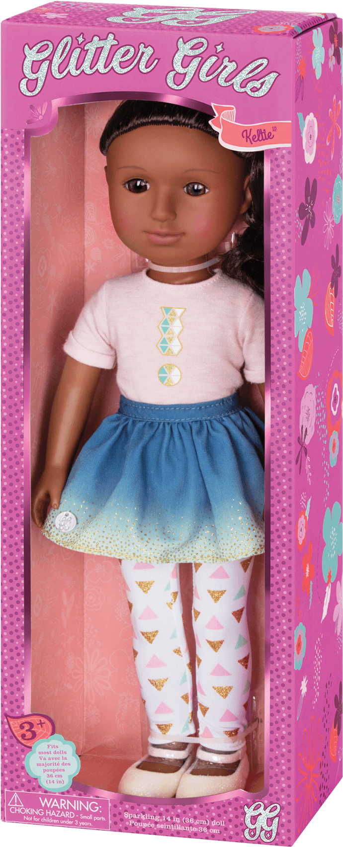 Keltie Inch Doll Brunette Brown Eyes African American - Brown Hair (1800x1800), Png Download