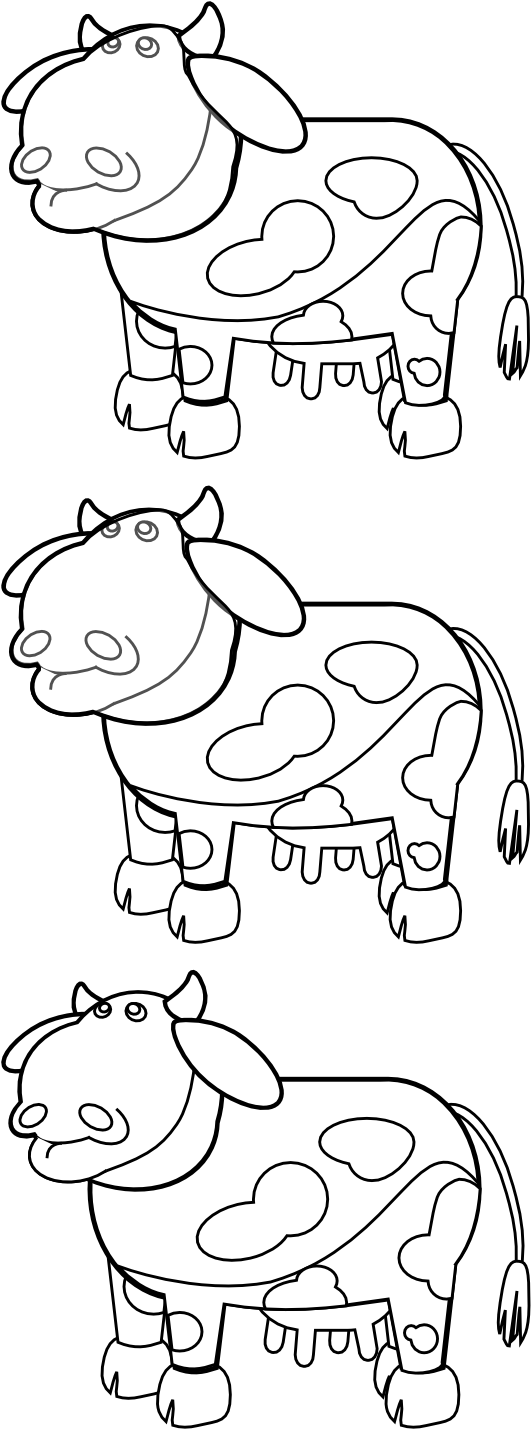 Youtube Logo, Ing - Outline Of A Cow (555x1478), Png Download