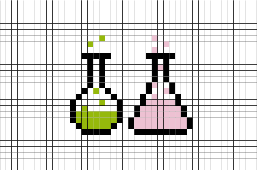 Potion Minecraft Pixel Art Template - Pixel Art Olympic (880x581), Png Download