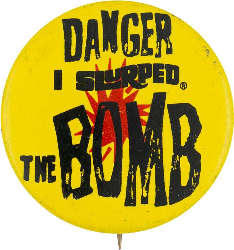 Slurpee Bomb - Vintage Slurpee 7/11 Pin The Bomb Metal 70's (item (1000x973), Png Download