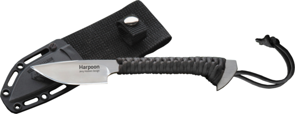 Outdoor Edge Harpoon Fixed 2.75" Satin Blade, Paracord (600x233), Png Download