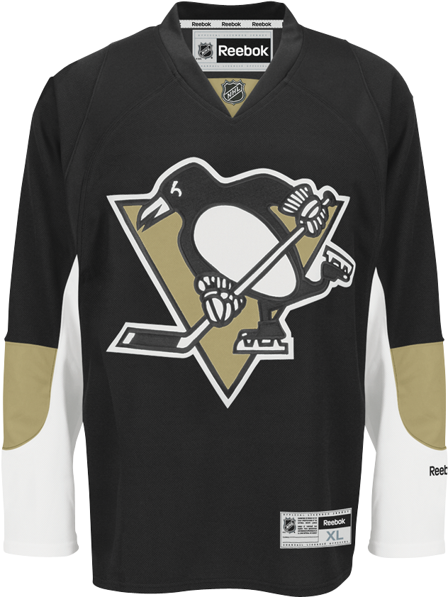 Reebok Pittsburgh Penguins Home Adult's Jersey Blank - Pittsburgh Penguins Jersey (850x850), Png Download