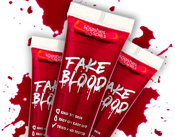 Halloween Fake Blood - Splashes & Spills Halloween Make Up - Fake Blood (560x440), Png Download