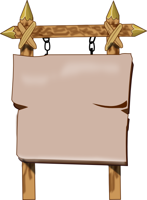 Letrero - Cartoon (485x662), Png Download