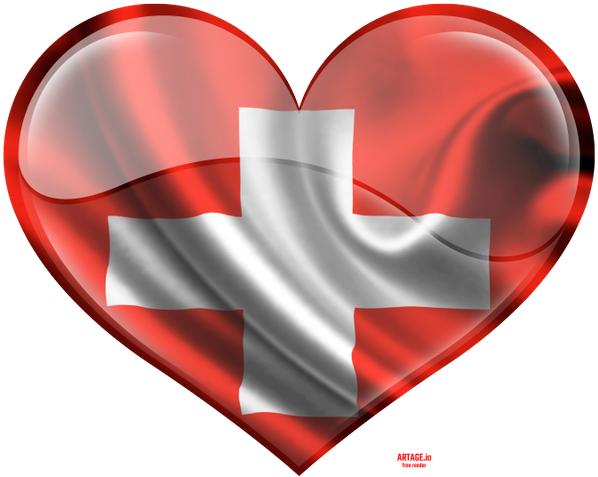 Сердце, Флаг Швейцарии, Сердечко, Любовь, Швейцария, - Custom Black Spigen Thin Fit Case For Apple Iphone (600x489), Png Download