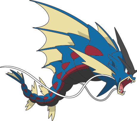 130gyarados-mega Xy Anime - Pokemon Garadous Mega Evolution (461x408), Png Download