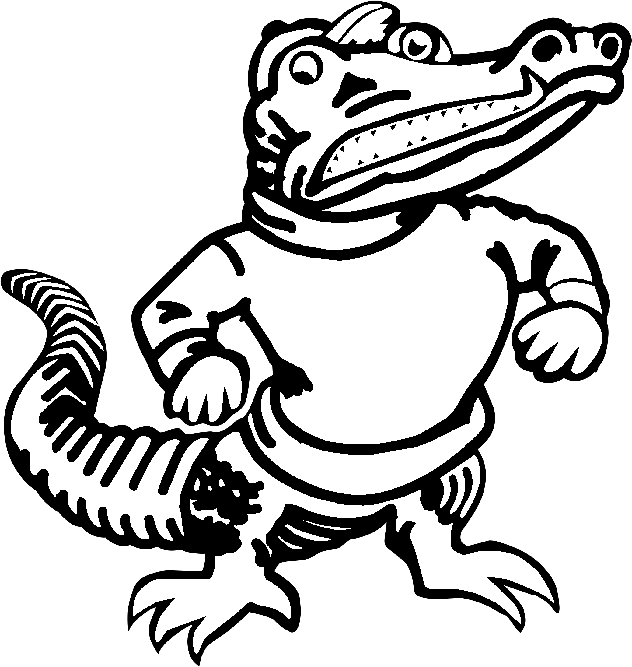 Amphibian Clipart Florida Gator - Black And White Florida Gators Logos (2400x2400), Png Download