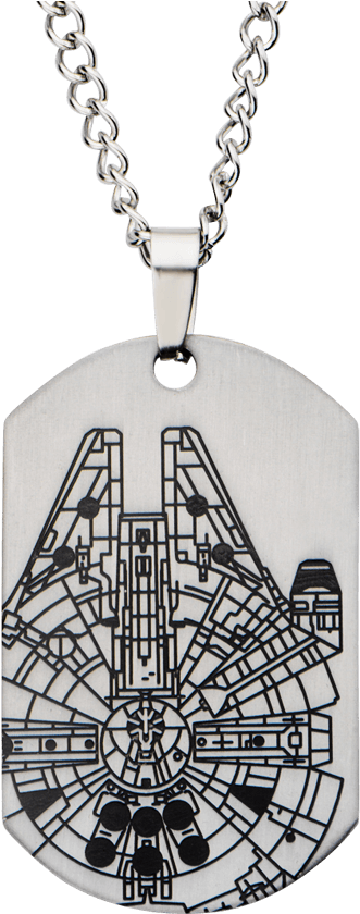 Millennium Falcon Dog Tag Necklace (850x850), Png Download