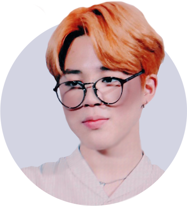 Jimin Orange Hair Glasses (718x718), Png Download