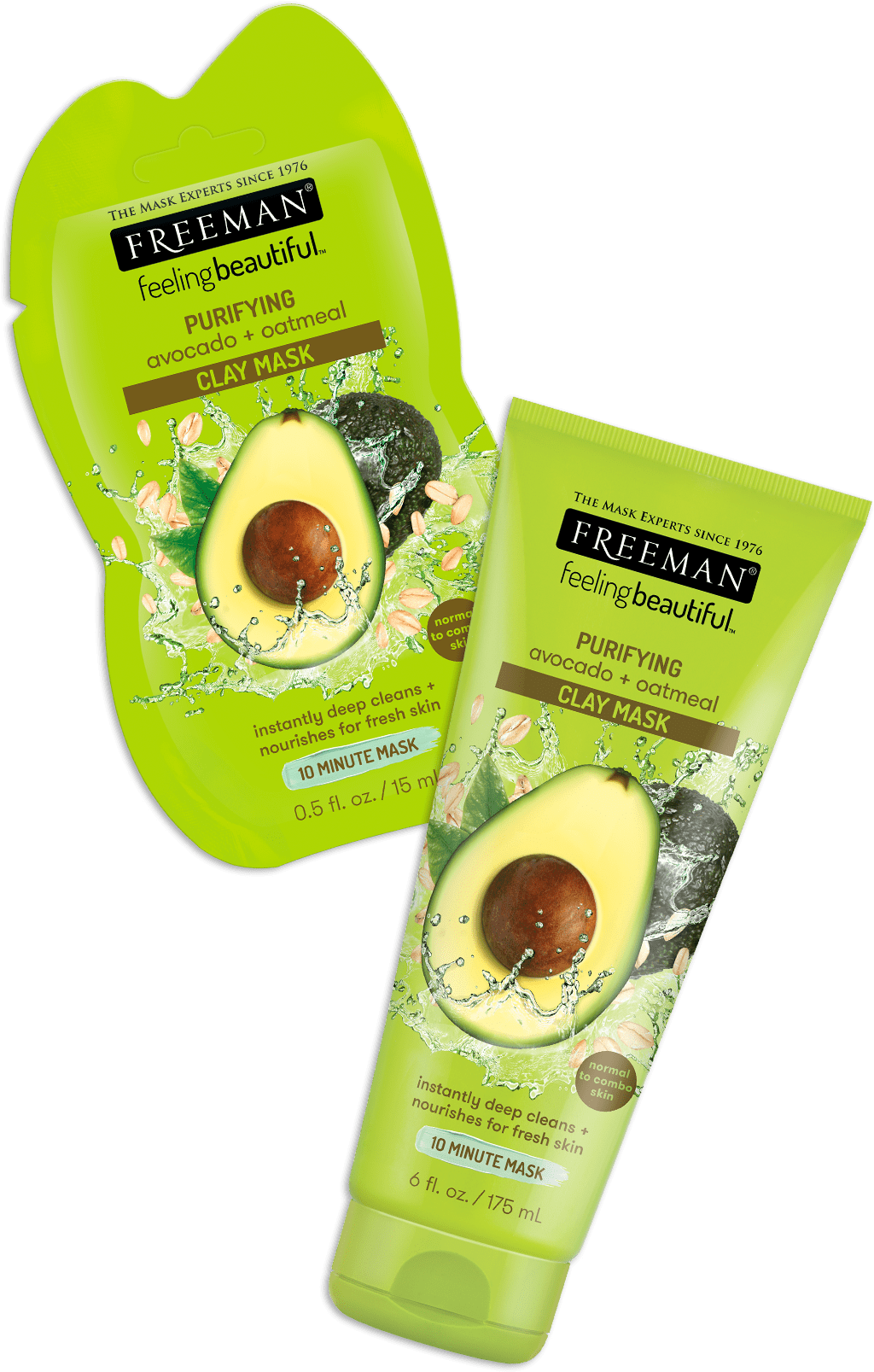 Freeman Clay Mask Avocado & Oatmeal (1070x1660), Png Download