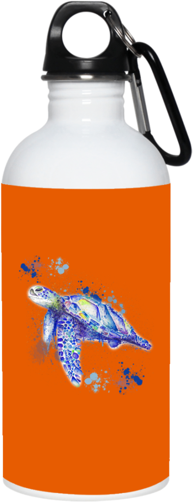 Watercolor Sea Turtle Mugs - Husband Water Bottle, I Love My Wife More Than Pinball (1024x1024), Png Download