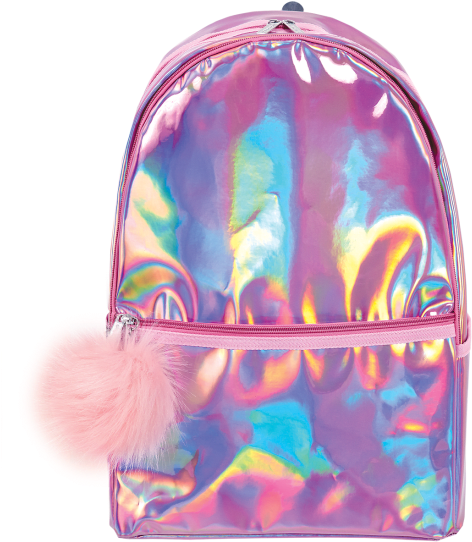 Picture Of Pink Holographic Backpack - Pink Holographic Backpack (550x550), Png Download