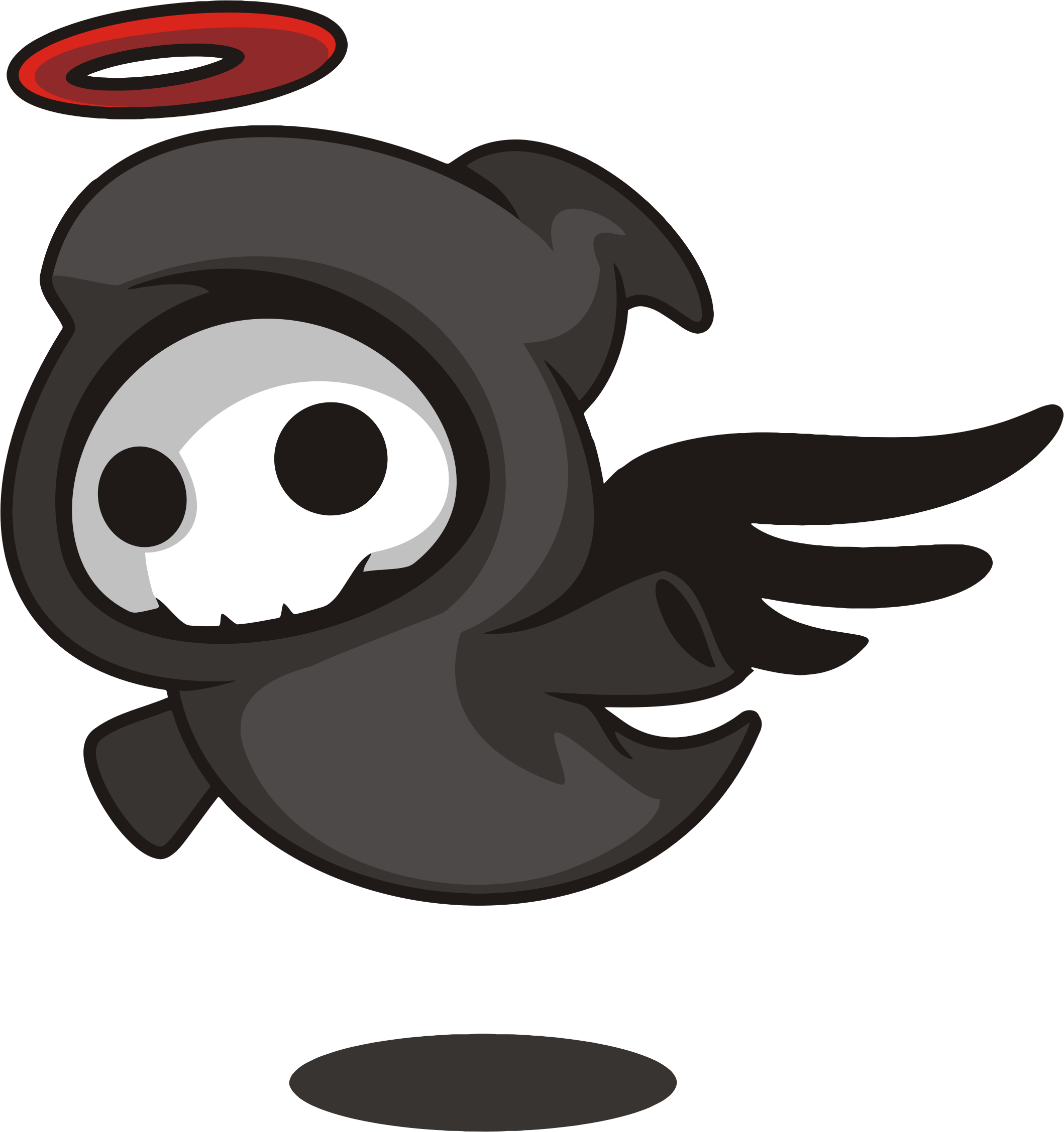 Cartoon Angel Of Death Big Image Png - Death Cartoon (2118x2256), Png Download