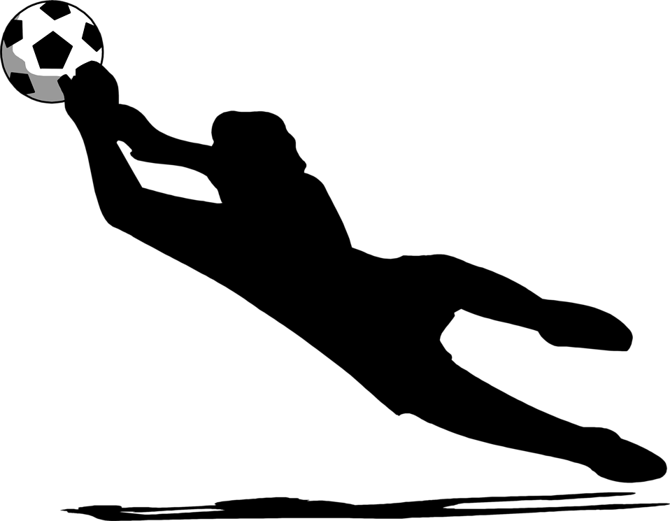 Jpg Transparent Panda Free Images Soccergoalieclipart - Women's Soccer Goalkeeper Soccer Silhouette (400x311), Png Download