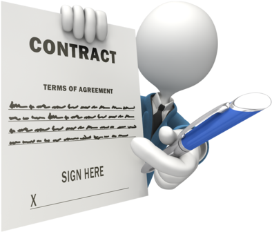 Post Navigation - Contract Signing Clipart (400x350), Png Download