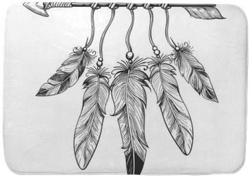 Vintage Nativity Hand Drawn Arrow With Feathers - Arrow With Feathers (400x400), Png Download