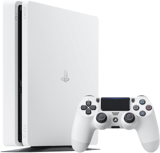 Glacier White Sony Ps4 - Ps4 Weiß Slim (650x433), Png Download