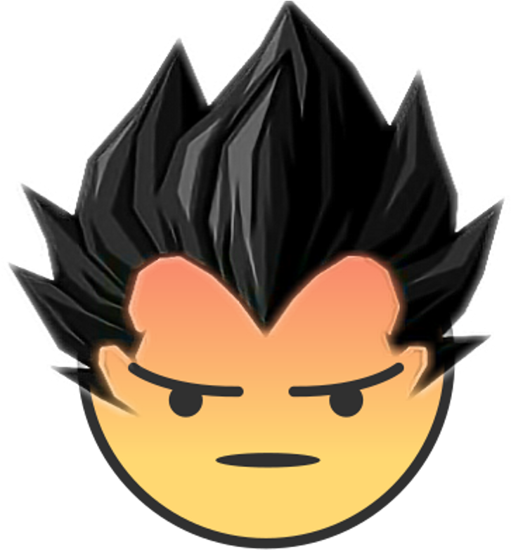 Vegeta Emoji Emojis Emojisticker Enojado Anime Dbz - Emoji Dbz (1024x1024), Png Download