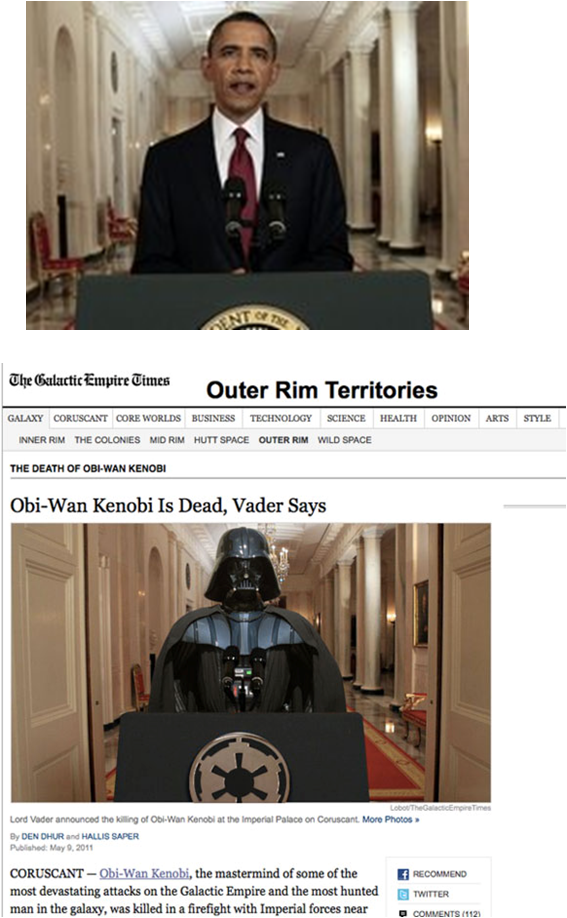 Suspension Of Disbelief Or Not The Droids You're Looking - Darth Vader White House (567x918), Png Download