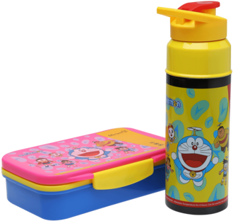 Unisex Chhota Bheem Water Bottle And Tiffin Box Combo - Water (340x510), Png Download