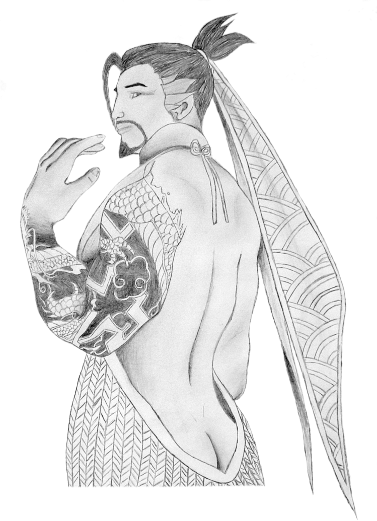 Hanzo - Hanzo Shimada Sexy (748x1069), Png Download