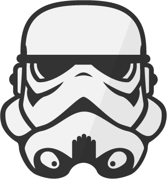 Star Wars Clipart Face - Stormtrooper Helmet Car Sticker (341x366), Png Download