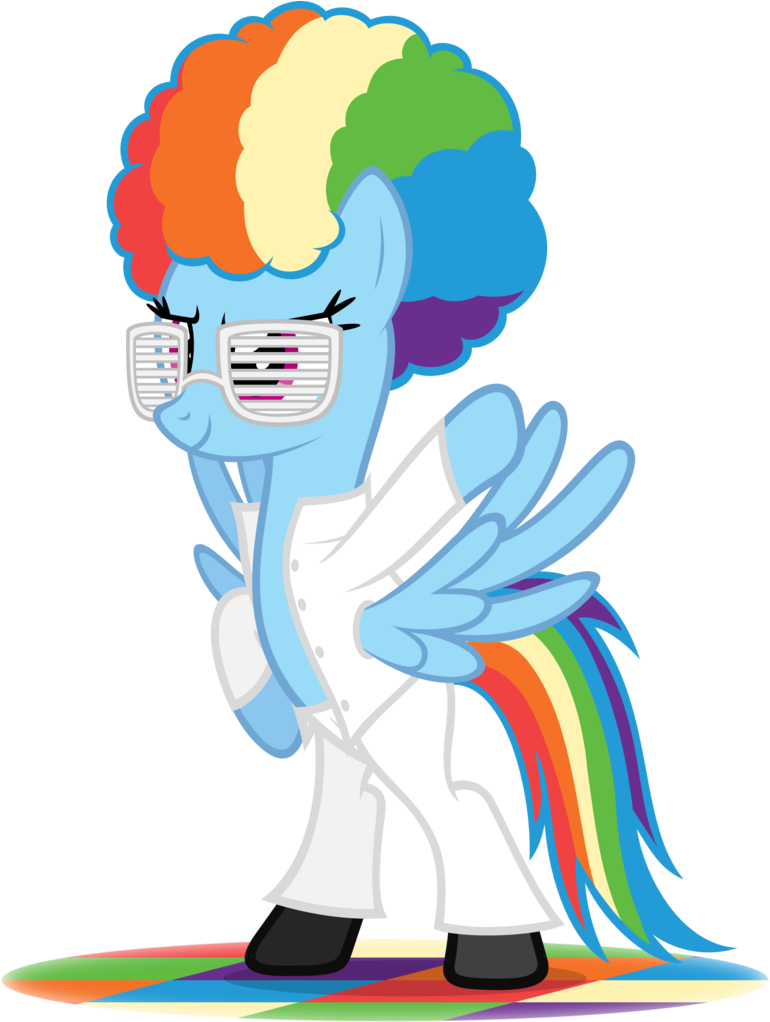 Afro Clipart Rainbow - My Little Pony Rainbow Dash Afro (1209x1024), Png Download